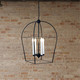 Chandelier Black Metal 39cm 4 Light E14 60W Chandelier Black Metal 39cm 4 Light E14 60W
